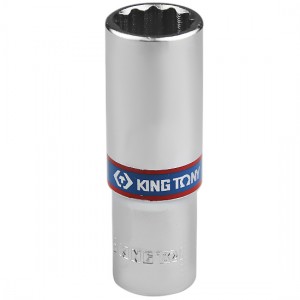 Soquete de 1/2" Estriado Longo 24mm - KING TONY